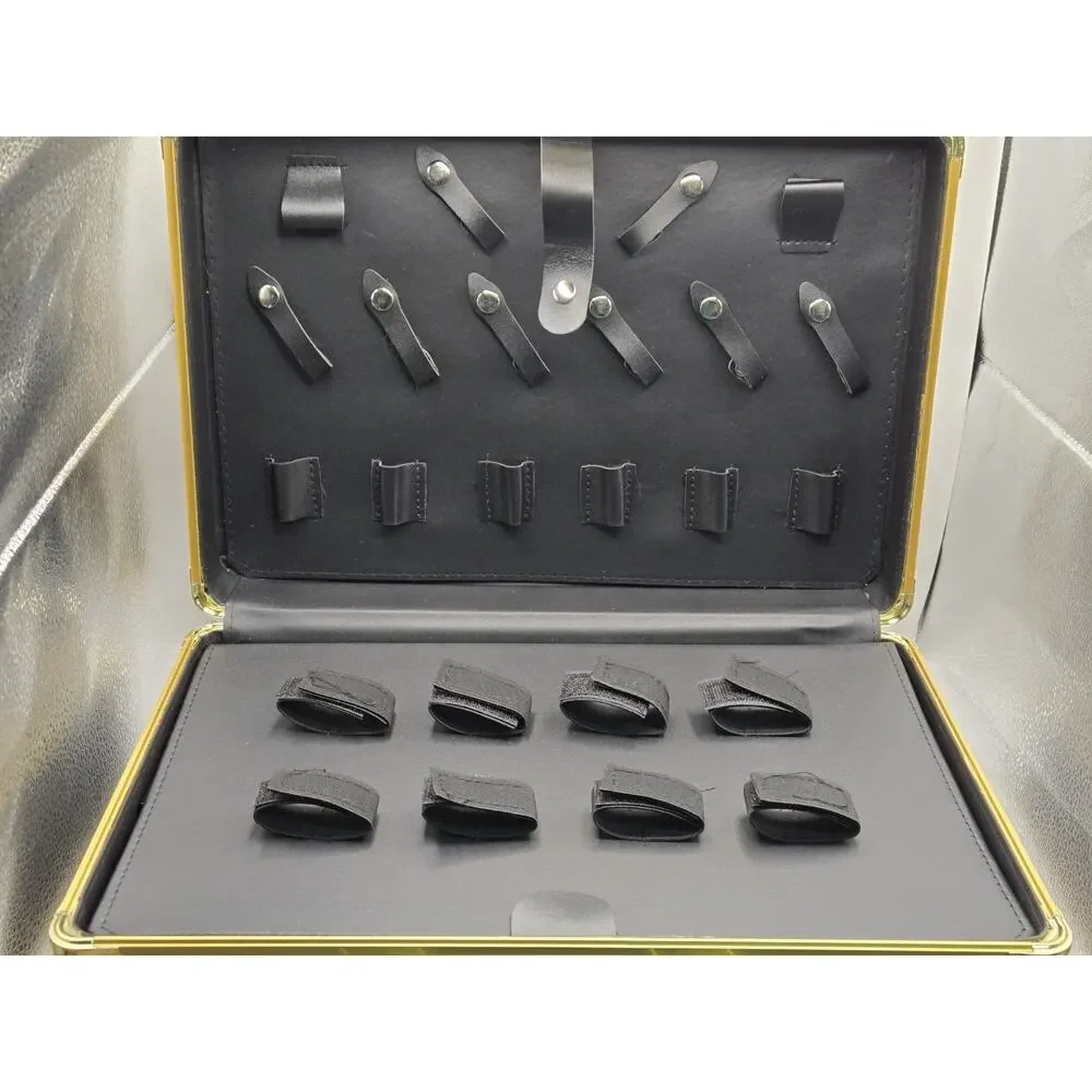 Professional Barber Tool Carrying Case Organizer w/ Locks – Black/Gold